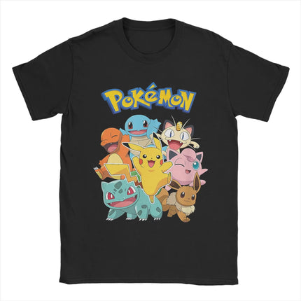2026 Hot Sale Pokemon All Characters T-shirt Anime Cartoon Tee Men Women Casual Short Sleeve Summer Top for Fans Gift Cotton Top