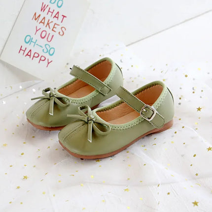 Fashion Mary Janes Shoes For Baby Butterfly Girls Flats Soft Singe Shoes For Kids Girls PU Leather Shoes