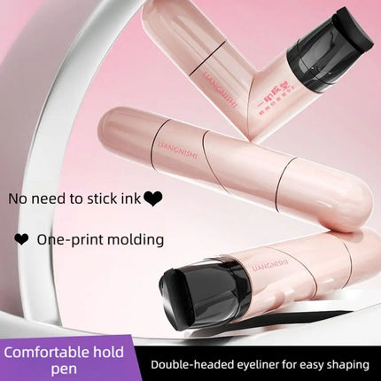 Integrated Eyeliner Stamp Dual-Head Rotatable Precise Outline Seal Lasting Waterproof Fast Drying Liquid Eye Liner Pen