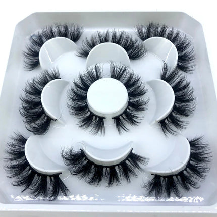 New 5 pairs 8-25mm natural 3D false eyelashes fake lashes makeup kit Mink Lashes extension mink eyelashes maquiagem