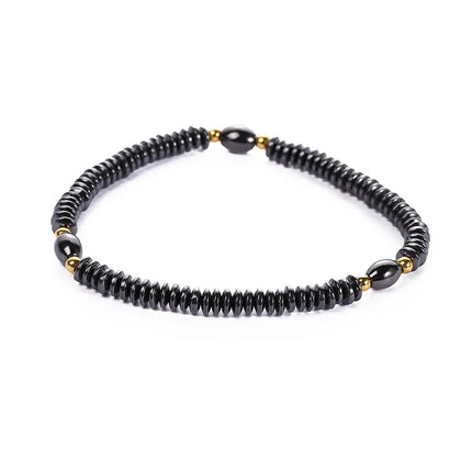 Flat Bead Magnets Magnetic Therapy Bracelets Anklet Pain Relief Slimming Health Jewelry Weight Loss Magnet Anklets for Women Men
