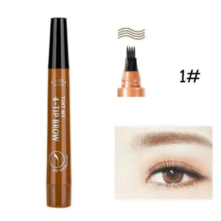 Liquid Eyebrow Pencil Eyebrow Pen Waterproof Fork Tip Eyebrow Tattoo Pencil Long Lasting Professional Fine Liquid EyeBrow Pencil