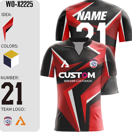 Custom Full Sublimation Player Version Football Jerseys Long Short Sleeve Football Shirt Breathable Training Soccer T shirt Men