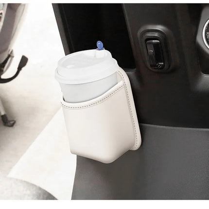 The multi-functional leather storage case for car water cups is suitable For VW Volkswagen Polo Tiguan Passat Golf Jetta Lavida