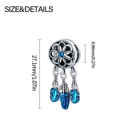 Orstarry Charm Silver 925 Beads Blue Series Fit Bracelet Charms DIY Original Fashion Pendants For Women Jewelry Trendy Gifts