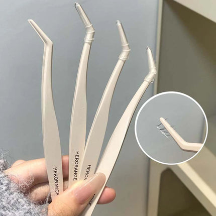 Stainless Steel Lower False Eyelashes Tweezer Lashes Extension Hair Removal Tweezers DIY Eyelashes Applicator Makeup Tools