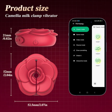APP Remote Control Bluetooth 9 Modes Silicone Wearable Nipple Clamp Vibrator Breast Massager Adult Sex Toys for Women Couple 18+