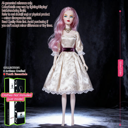 1/6 Scale 12-Joint Premium Figure, 12.6in BJD Doll Changeable Makeup (no clothing)