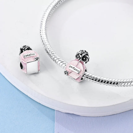 925 Sterling Silver Pink Series Charms Bow Tie Girl Cake Princess Beads Pendant Fit Original Bracelet DIY Jewelry Gift For Woman
