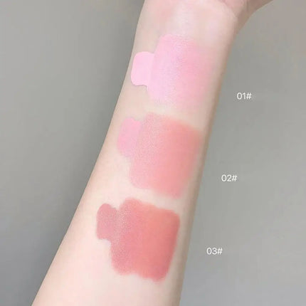 Liquid Blush Stick with Sponge Tip, Waterproof Long-Lasting Skin-friendly Blush Cream Brightening Effect Lips and Cheeks Makeup