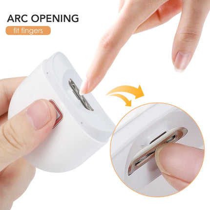Electric Nail Clippers Automatic Anicure Trimmer With Light Adult Baby Fingernail Toe Scissors Pedicure Polishing Nails Cutter