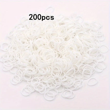 200pcs Rubber Loom Bands DIY Bracelets Wristband Silicone Rubber Hairbands Craft Kit Toys Birthday Christmas Gift Party Supplies