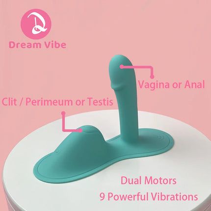 Vibrating Pad Dildo Sit On Vibrator Cushion Massager Unisex App Control Pleasure Sex Toy Women Men Dual Motor Unisex Penetration