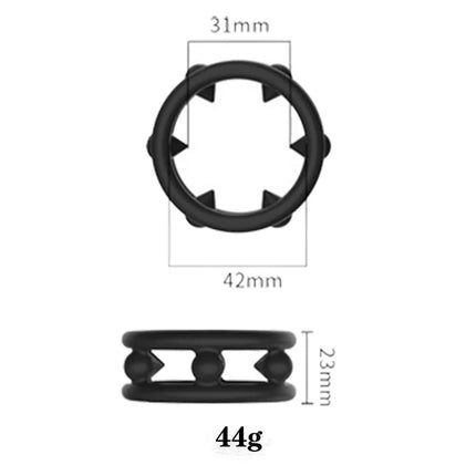 Male Cock Penis Ring with Soft Spikes S/M/L Size Silicone Ring Delay Ejaculation Adult Supplies Dick Erection Stretcher Sex Toys