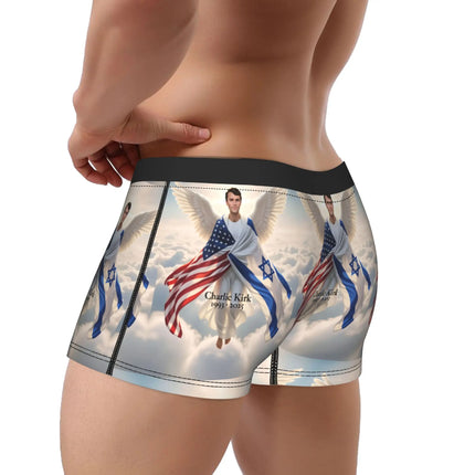 Charlie Kirk Angelic Advocate  Underwear  Printed Boxershorts Quality Men's Underpants Elastic Boxer Brief Gift Idea