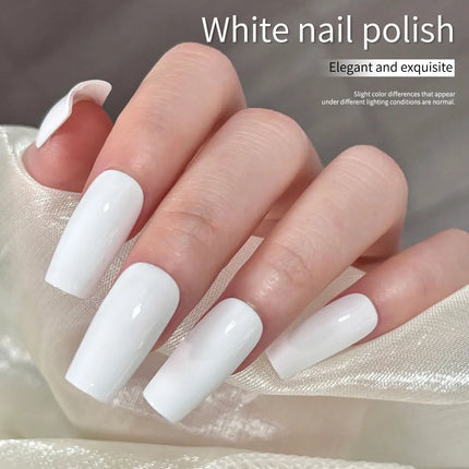 Hassleless Single-Pack White Gel Nail Polish - Long-Lasting Shine, Easy to Apply, 15ml Each, Suitable for Home and Nail Salons, Nail Tools, Nail Gel Polish, Suitable for All Seasons, Classic Color Range, Perfect for DIY Nail