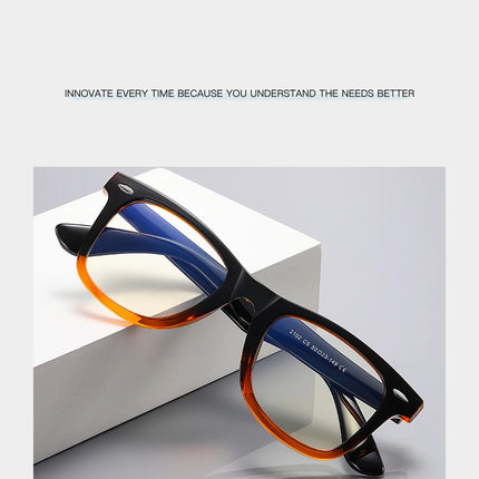 JMISUS Photochromic Optical Eyeglasses for Daily Life Women Men Square Frame Prescription Lenses Lightweight Comfortable Wear