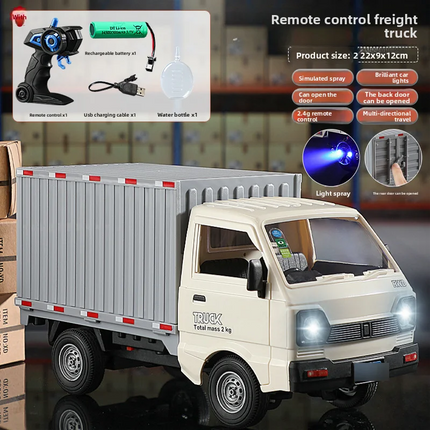 Spray Acousto-optic Remote Control Car Simulation Double Door Micro Card Drift Car Bread Truck Children's Toy Car