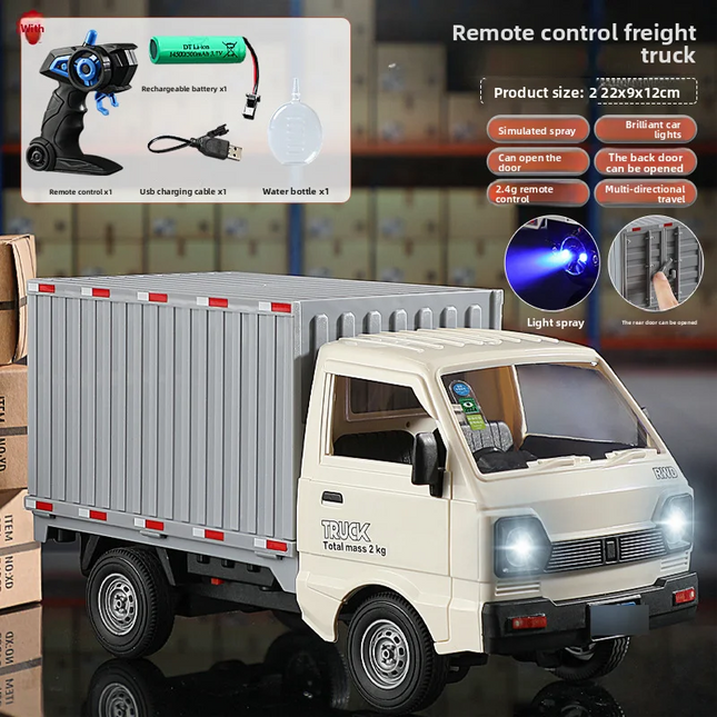 Spray Acousto-optic Remote Control Car Simulation Double Door Micro Card Drift Car Bread Truck Children's Toy Car