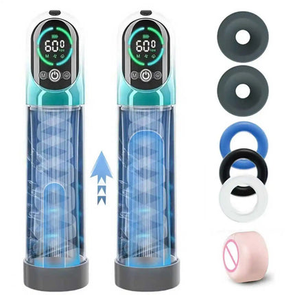 Electric Penis Pump 2 in 1 Vacuum Pump for ED Treatment with 6 Training Modes Automatic Male Masturbators 5 Suction Adult Toys