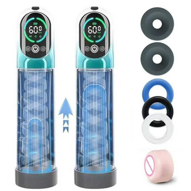 Electric Penis Pump 2 in 1 Vacuum Pump for ED Treatment with 6 Training Modes Automatic Male Masturbators 5 Suction Adult Toys