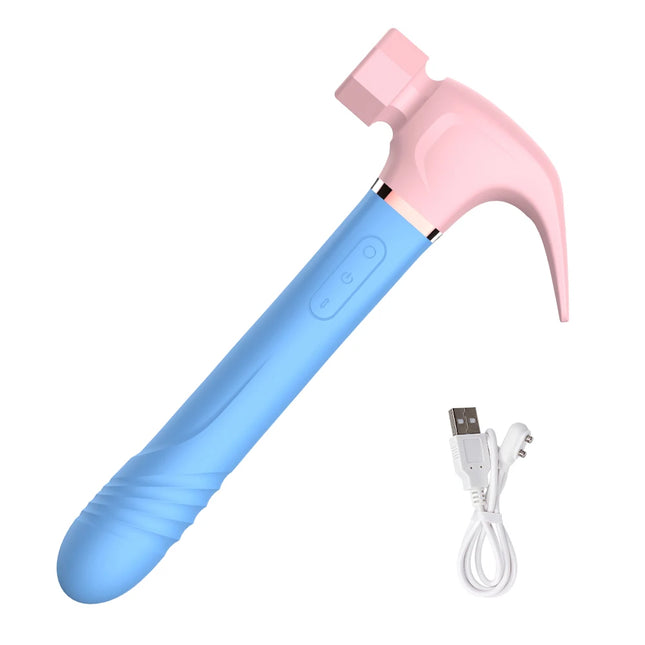 Hammer Vibrator Multifunctional Sex Machine G-Spot Stimulation Telescopic Dildo Vaginal Massage Clit Suction Female Masturbator