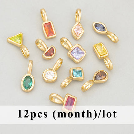 GUFEATHER,6pcs/lot,MH24,jewelry accessories,18k gold rhodium plated,copper,zircons,hand made,charms,diy pendants,jewelry making