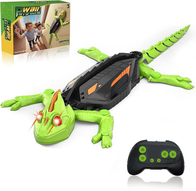 Kids Electric Remote Control Gecko Wall Climbing Toy with LED Eyes Fun Prank Lizard Toys Boys Girls Christmas Sensory Game