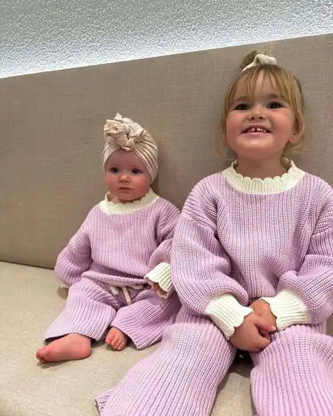 2025 New Style Baby Girl Children Clothes Boy and Girl Fashion and Comfortable Long Sleeve and Pants Casual Two Piece Set