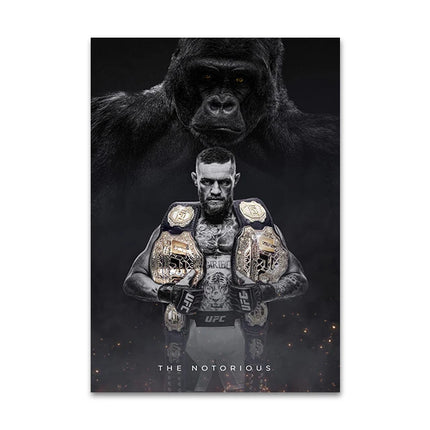 Boxing Fighting Star Canvas Wall Art Print Poster MMA Decorative Painting Modern Home Decor Boxing Sports Lover Gift Unframed