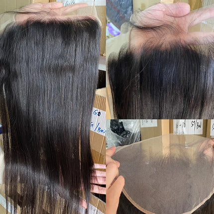 13x4 13x6 Ear To Ear Transparent Frontal Lace Only Straight 2x6 4x4 5x5 6x6 HD Lace Closure Human Hair 100% Brazilian Hair Quality Soft Silky Pre Plucked Bleached Knots Natural Hairline Virgin Hair Pieces For Women Daily Hair