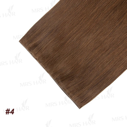 Long Flat Weft Invisible Tape Bundles Human Hair PU Skin Weft Hair Extension Injected Seamless & No-Glue Tape On Hair Weft