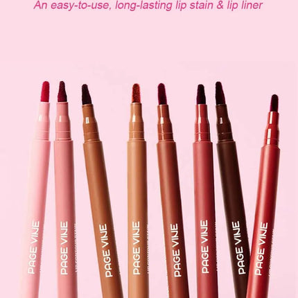 Velvet Brown Lip Liner Pencil Nude Matte Waterproof Non-stick Cup Cherry Red Lip Liner Lip Contour Pen Lipstick Makeup For Woman