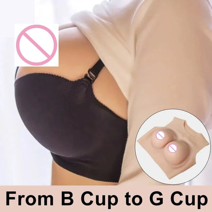 Crossdress for Men Beginner Fake Silicone Simulated Breast Forms Huge Boobs B/C/D/E/F Cup Transgender Drag Queen Shemale Cosplay