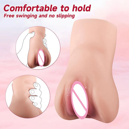 2in1 Realistic Textured 3D Tight Sleeve Pussy Pocket Silicone Sex Doll Sex Toys for Men Artificial Vagina Pussy Male Masturbator