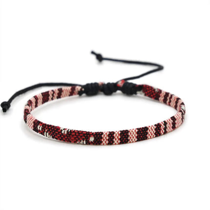 Bohemia Style Colorful Weave Rope Friendship Bracelets For Woman Men Cotton Handmade Braided Bracelet Ethnic Jewelry Gifts