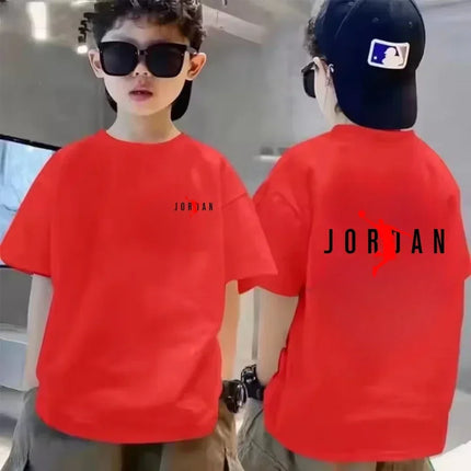 Summer brand pattern printed breathable cool cotton children's casual fashion short sleeved T-shirt