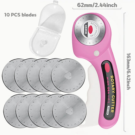 Rotary Cutter 45mm Card Paper Sewing Quilting Roller Fabric Cutting Tailor Scissors Tool Dress Clothes Making DIY Tool