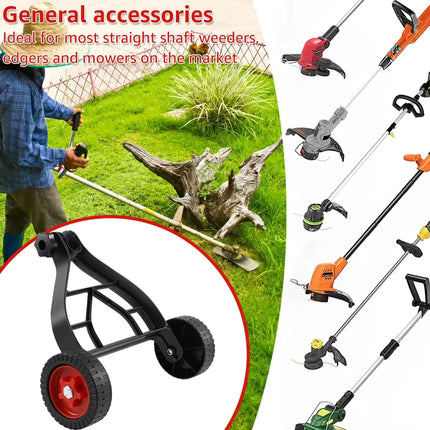 Universal Lawn Mower Wheel Set Adjustable Stablize Mower Auxiliary Wheels Easy To Install Save Effort Mower Wheel Attachment