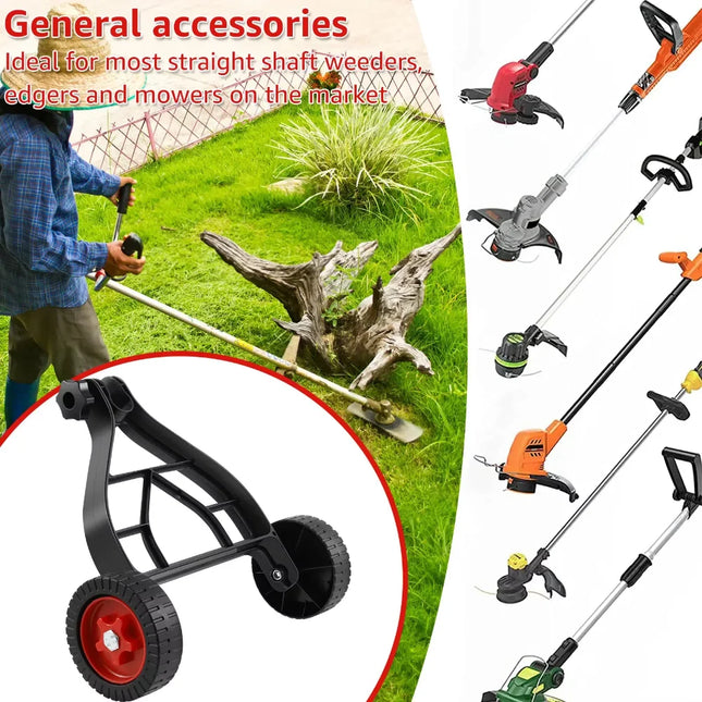 Universal Lawn Mower Wheel Set Adjustable Stablize Mower Auxiliary Wheels Easy To Install Save Effort Mower Wheel Attachment