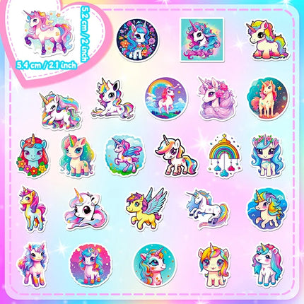 10/30/50PCS Unicorn Flight PVC Sticker Aesthetic Decoration Scrapbooking Korean Stationery School Supplies
