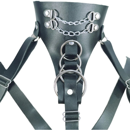 Women's sexy body chain bondage strap leather lingerie Restraints Fetish slave couple sex toys