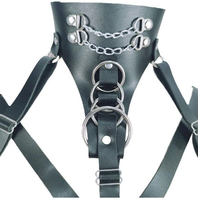 Women's sexy body chain bondage strap leather lingerie Restraints Fetish slave couple sex toys