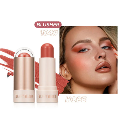 BEAUTY GLAZED multi-colour matte highlight blush stick glazed non-stick glass delicate and supple multi effect makeup
