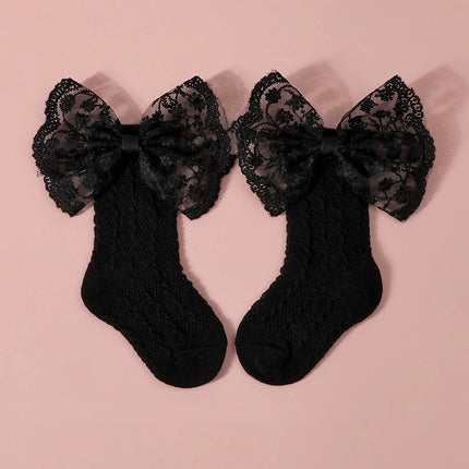 3pcs  Baby Bow Headband Socks Set  Turban Solid Soft Sock Toddler Boys Girls Lace Print Bowknot Elastic Hairband