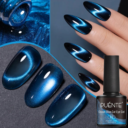 7.5ML Amber Moonlight Cat Magnetic Gel High Glossy Luxury Coffee Series Cat Eye Gel Soak Off UV Semi-Permanent Nail Art Varnish