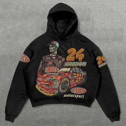 Explosions of New Harajuku Zipper Hooded Sweater Street Men and Women Retro Shirt Sweatshirt Gothic Jacket Hooded Couple Sweater