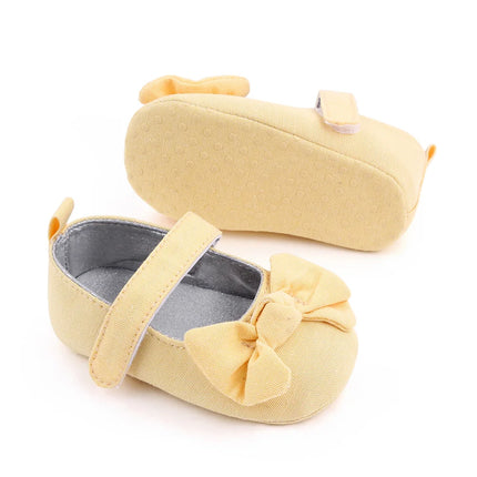 Baby Girl Princess Shoes Soft PU Classical Bowknot Beautiful and Cute for Newborn Girl Spring and Summer Prewalking 2023 Fashion