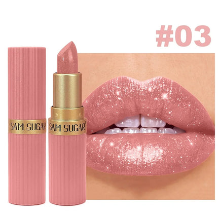 SAM SUGAR 6 colors chocolate bar lipstick makeup pearl matte matte not easy to fall out matte waterproof lipstick