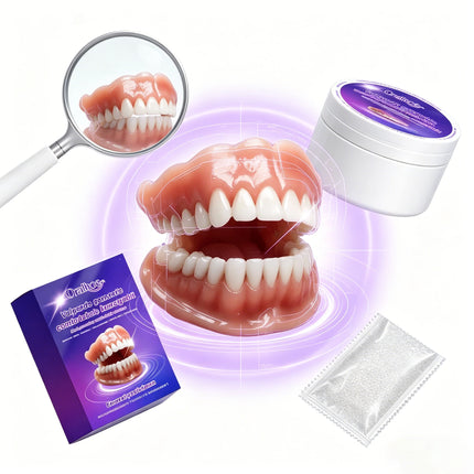 Soft Silicone Snap-On Denture Kit – Realistic Upper Lower Teeth, Instant Comfort, Strong Secure Hold, Natural Smile Replacement